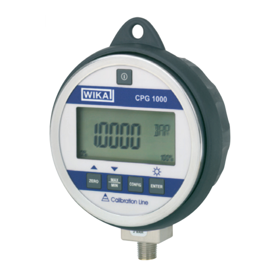WIKA CPG1000 Manual De Instrucciones