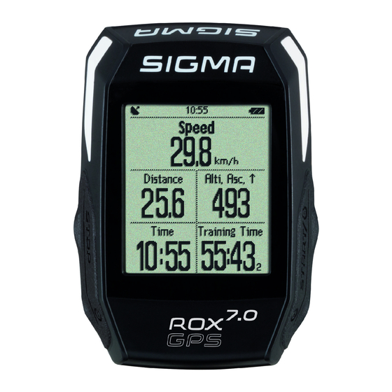 Sigma ROX GPS 7.0 Manual De Instrucciones
