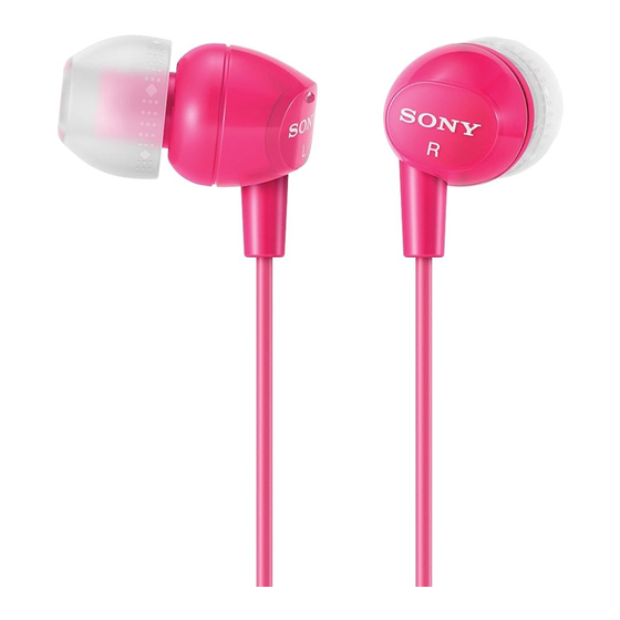 Sony MDR-EX10LP Manual De Instrucciones