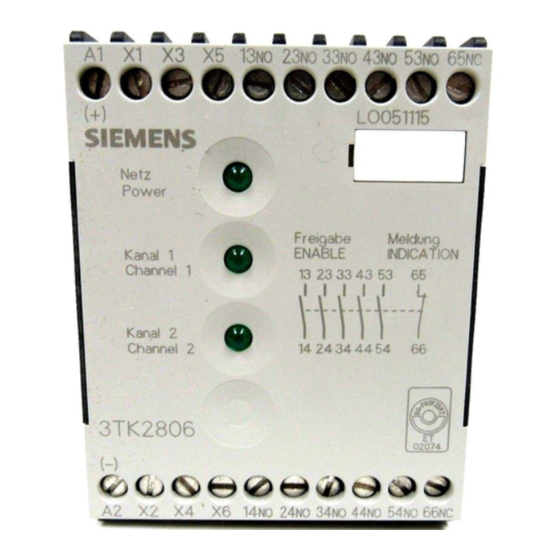 Siemens 3TK2805 Manual De Instrucciones
