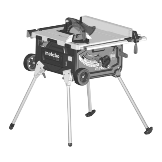 Metabo TS 254 Traduccion Del Manual De Instrucciones Originale