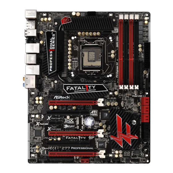 ASROCK Fatal1ty Z77 Professional M Serie Manual Del Usuario