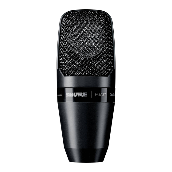 Shure PG ALTA Serie Guia Del Usuario