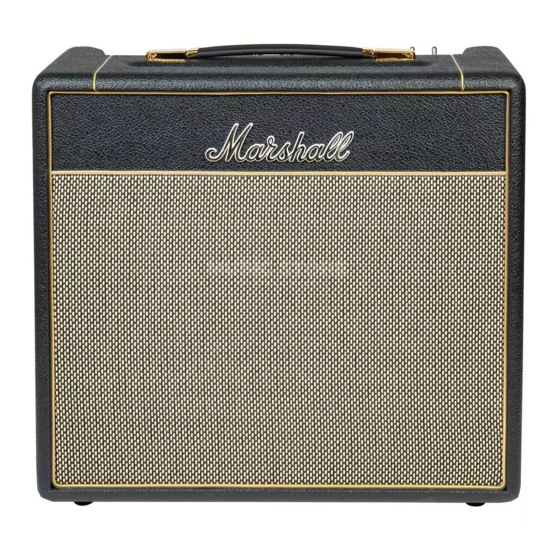 Marshall STUDIO VINTAGE SV20H Manual Del Usuario