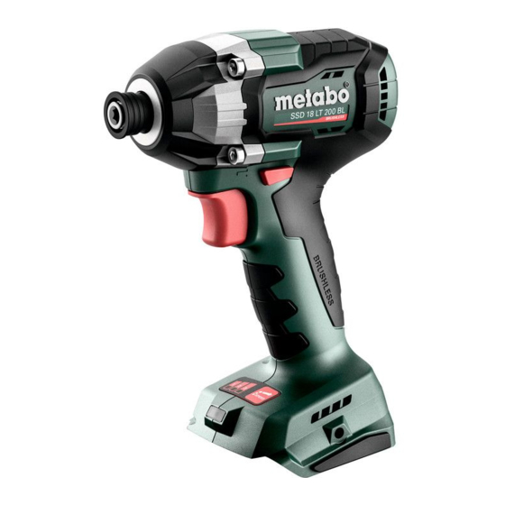 Metabo SSD 18 LT 200 BL Manual Original