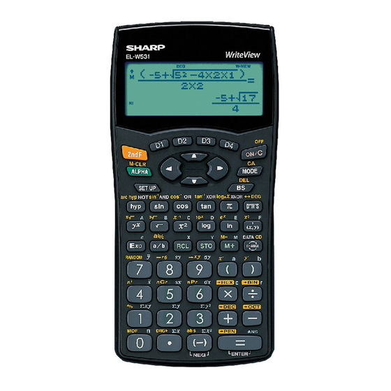 Sharp WriteView EL-W531 Manual De Manejo