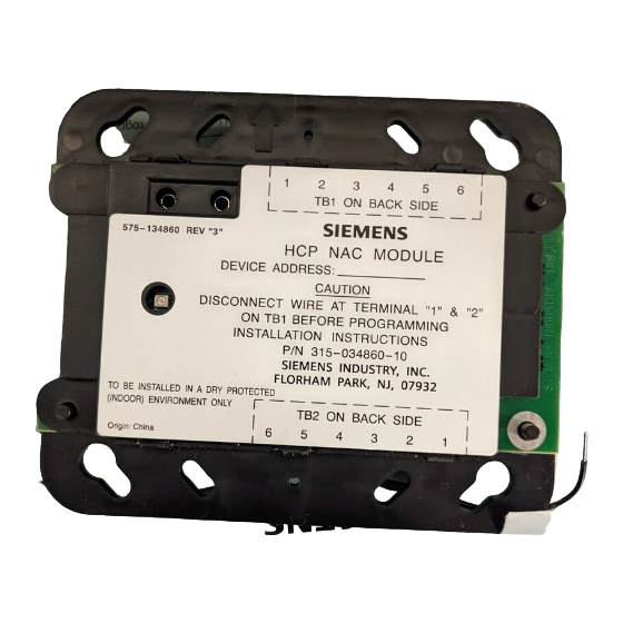 Siemens HCP Instrucciones De Instalación