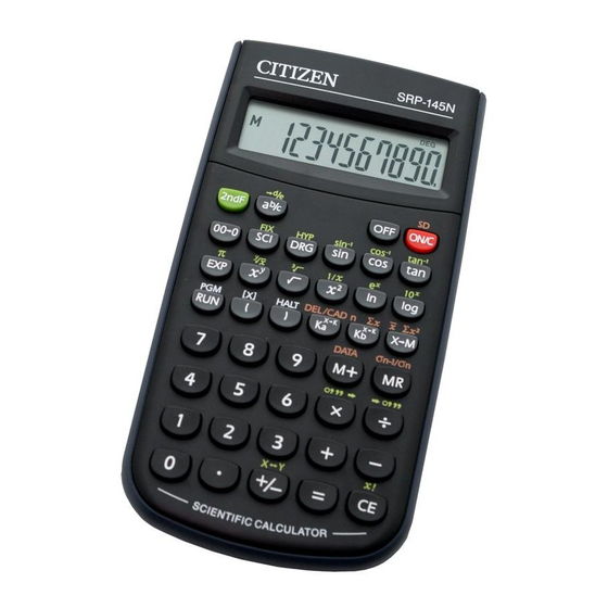 Citizen SRP-145N Manual De Instrucciones