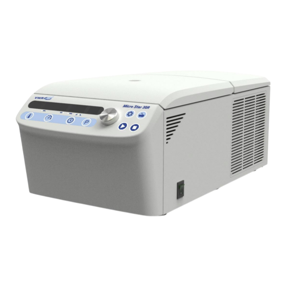 VWR Micro Star 30R Manual De Instrucciones