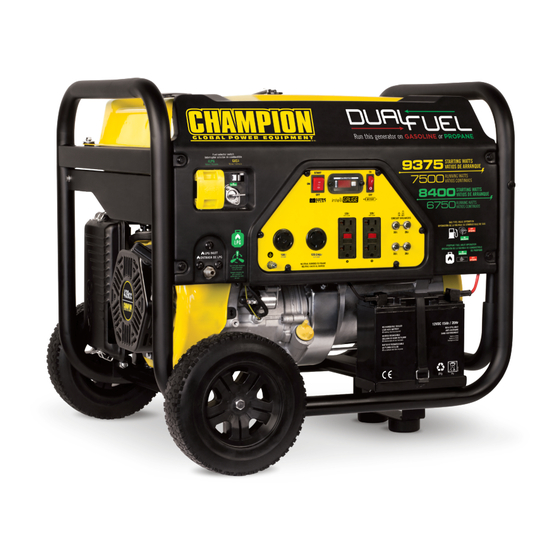 Champion 100165 Manual Del Operador
