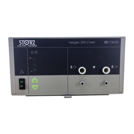 Storz HALOGEN 250-2 twin Manual De Instrucciones