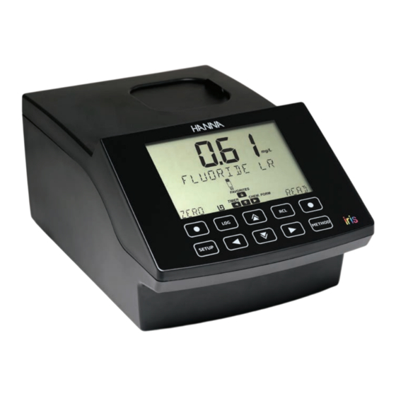 Hanna Instruments HI801 Manual De Instrucciones