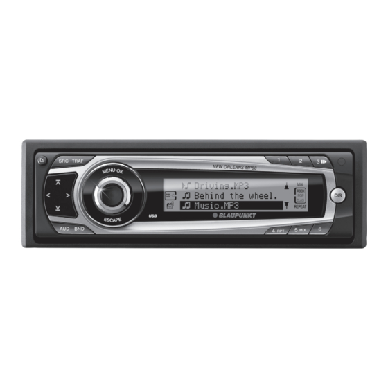 Blaupunkt New Orleans MP58 Instrucciones De Manejo E Instalación