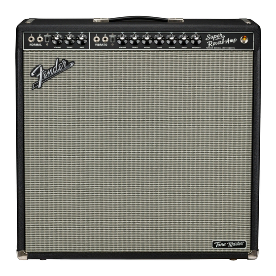 Fender TONE MASTER Super Reverb-Amp Manual De Instrucciones
