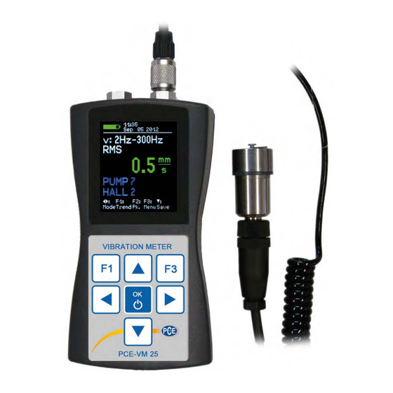 PCE Instruments PCE-VM 25 Manual De Instrucciones