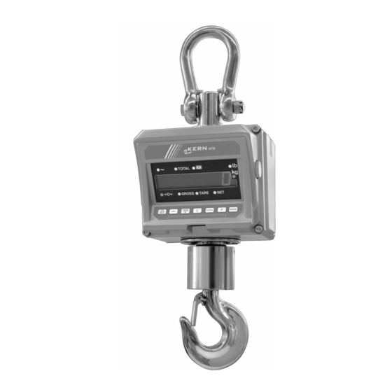 KERN HTS Serie Manual De Instrucciones