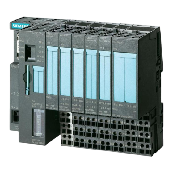 Siemens SIMATIC ET 200S Manual De Montaje Y De Manejo