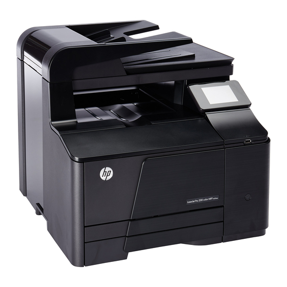 HP LaserJet Pro 200 COLOR MFP Serie Guia Del Usuario