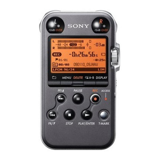 Sony PCM-M10 Manual De Instrucciones