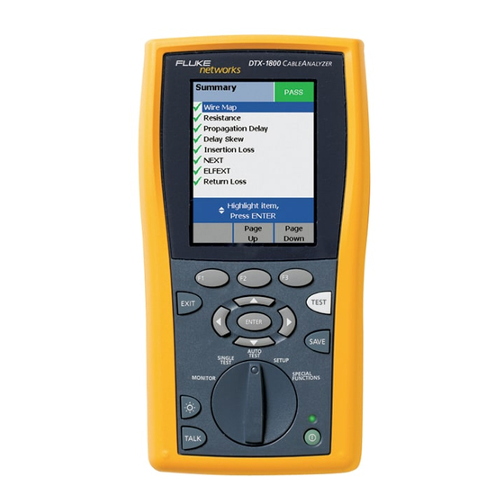 Fluke Networks DTX Fiber Test Kit Manuales