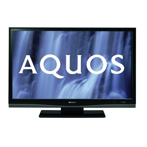 Sharp Aquos LC-42X20E Manual De Manejo