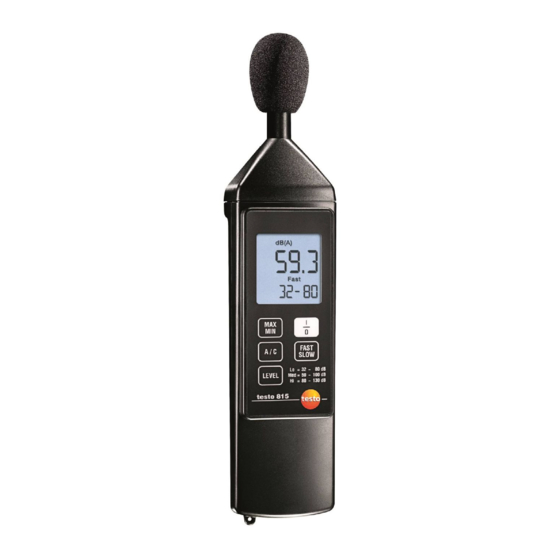 testo 815 Manual De Instrucciones