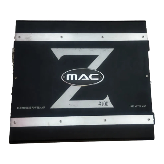 MAC Audio Z 4100 Modo De Empleo Y Garantia