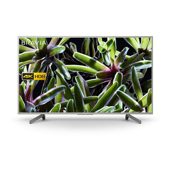 Sony BRAVIA KD-65XG70 Serie Guía De Referencia