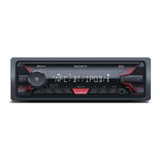 Sony DSX-A400BT Manual Del Usuario