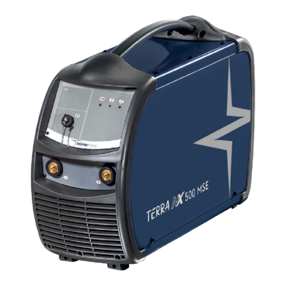 voestalpine Bohler welding TERRA NX 320 MSE Manual De Instrucciones