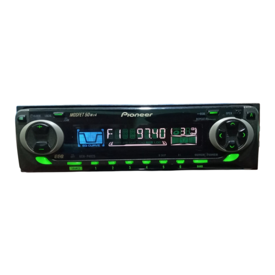 Pioneer KEH-P4025 Manual Del Usuario