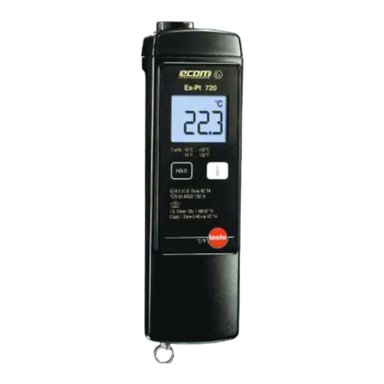 Ecom Instruments Ex-PT 720 Instrucciones De Uso