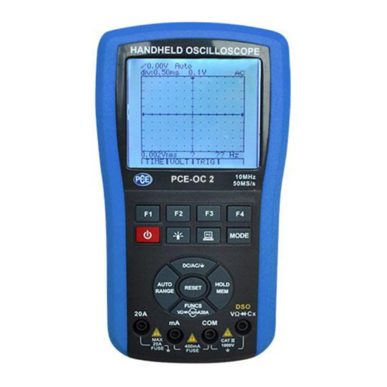 PCE Instruments PCE-OC 2 Manual De Usuario