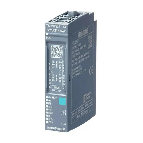 Siemens SIWAREX WP321 Instrucciones De Servicio