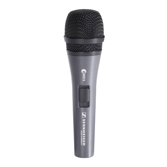 Sennheiser evolution e835S Manuales