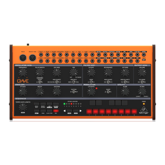 Behringer CRAVE Manuales