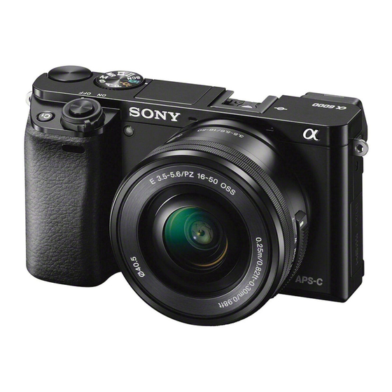 Sony Alpha 6000 Manual De Instrucciones