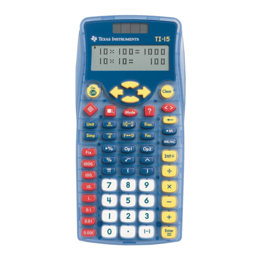 Texas Instruments TI-15 Manual De Instrucciones