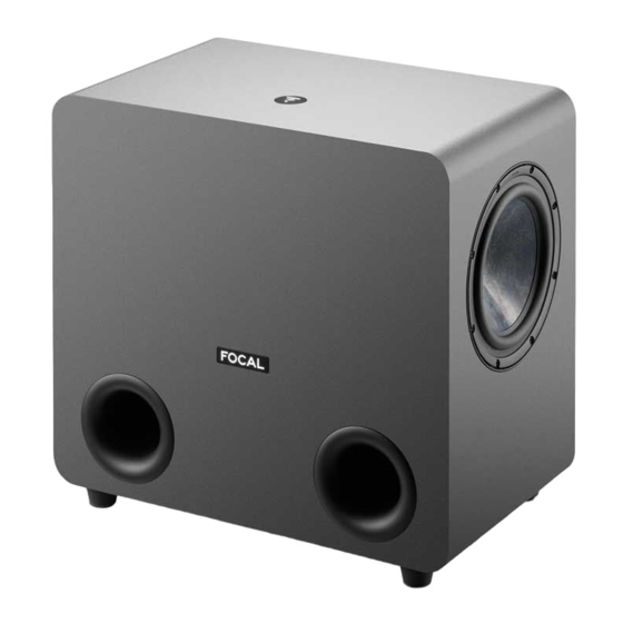 Focal SUB ONE Manual De Uso