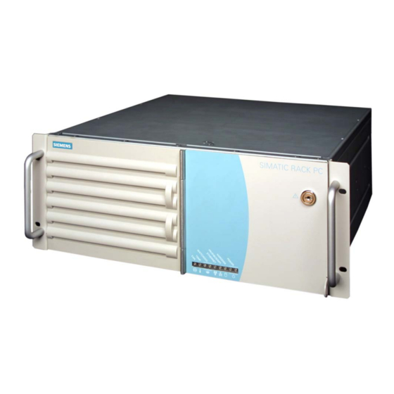 Siemens SIMATIC Rack PC 840 Guía De Introducción
