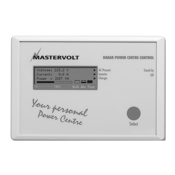 Mastervolt DAKAR POWER CENTRE CONTROL Manual De Utilización