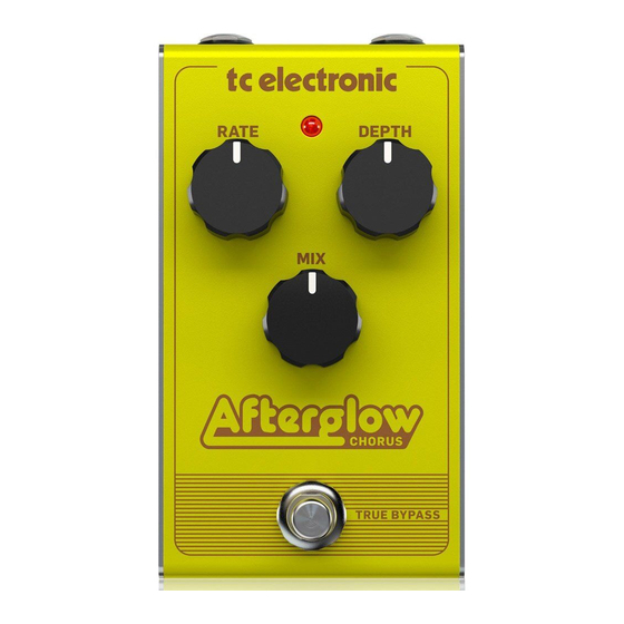 TC Electronic AFTERGLOW CHORUS Manual De Instrucciones