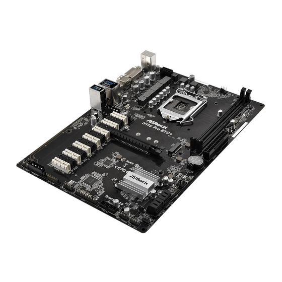 ASROCK H110 Pro BTC+ Manual Del Usuario