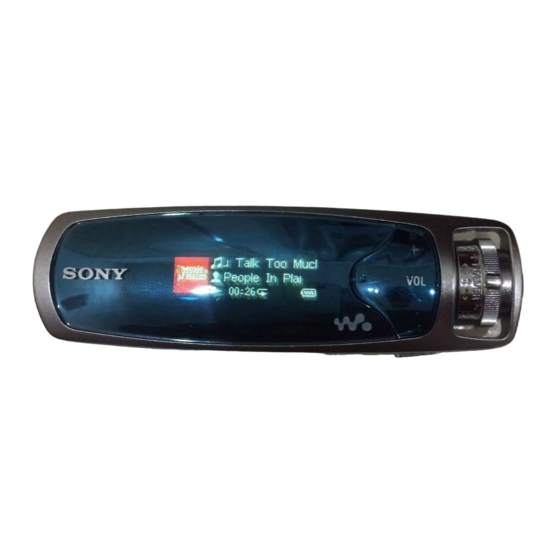 Sony Walkman NW-S603 Manuales