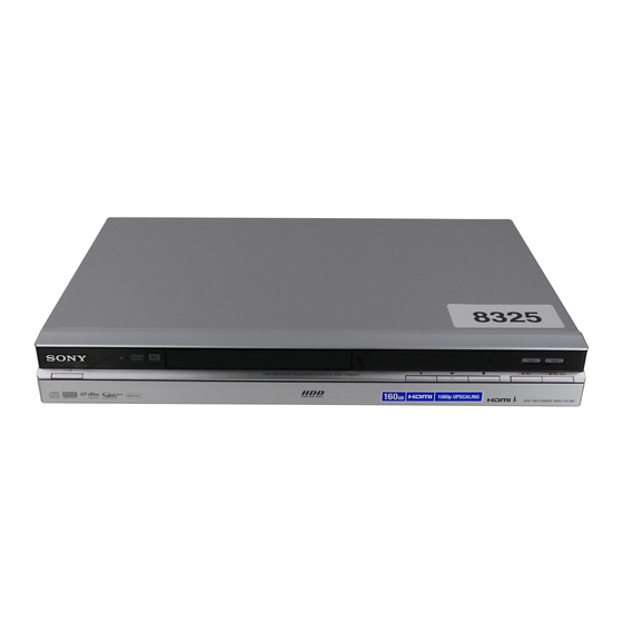 Sony RDR-HX780 Manual De Instrucciones