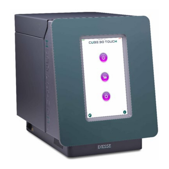 Diesse CUBE 30 TOUCH Manual Del Usuario