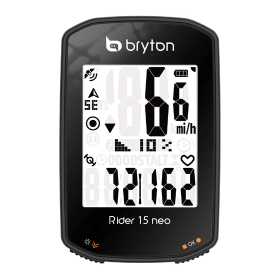 Bryton Rider 15 neo Manuales