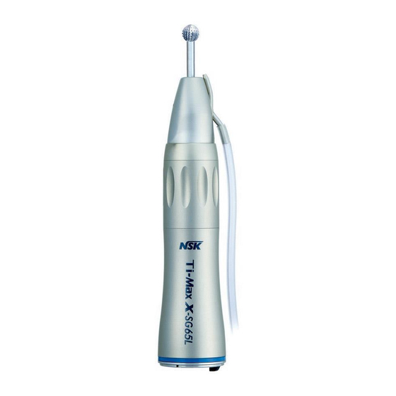 NSK Ti-Max X-SG65L Manual Del Usuario
