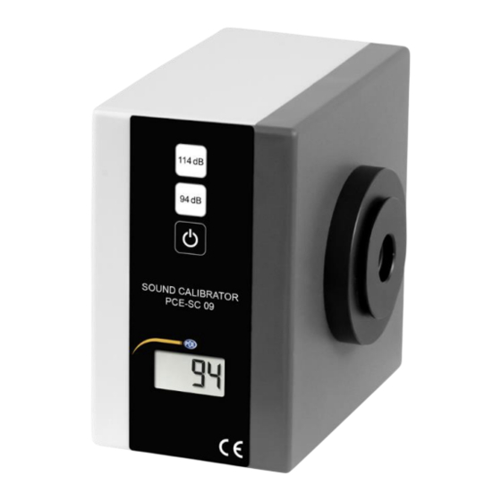 PCE Instruments PCE-SC 09 Manual De Instrucciones