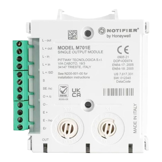 Honeywell NOTIFIER M710E Instrucciones Para La Instalación